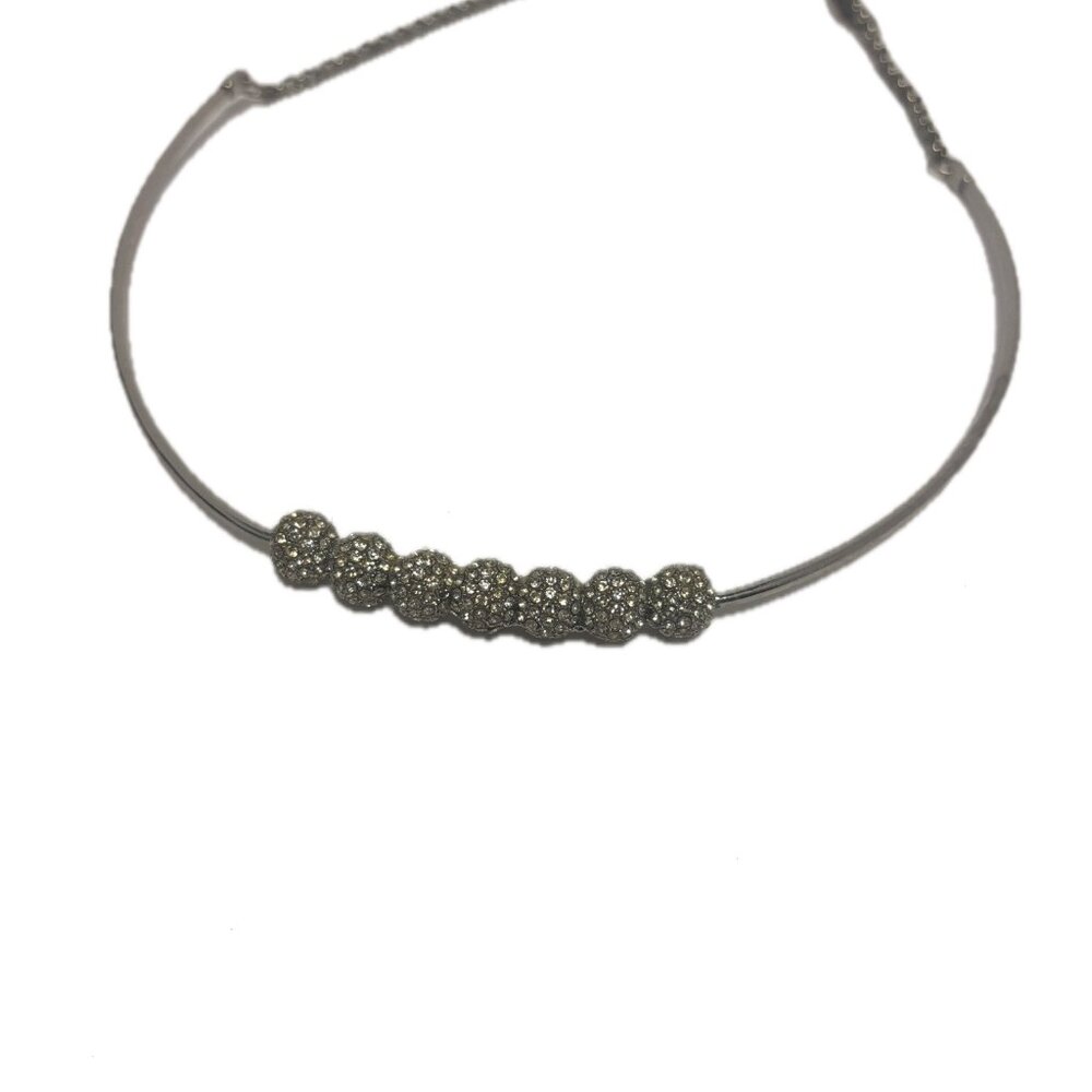 Bundle 3 Chico’s Silver/Crystal Statement Necklac… - image 4